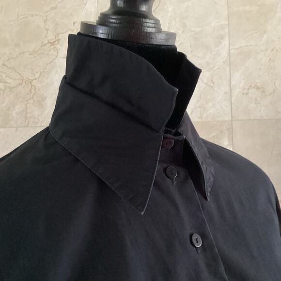 Anne Fontaine, Black Alison Button Up Top, 40 Double Collar & Cuffs Classic $350 - Picture 6 of 11